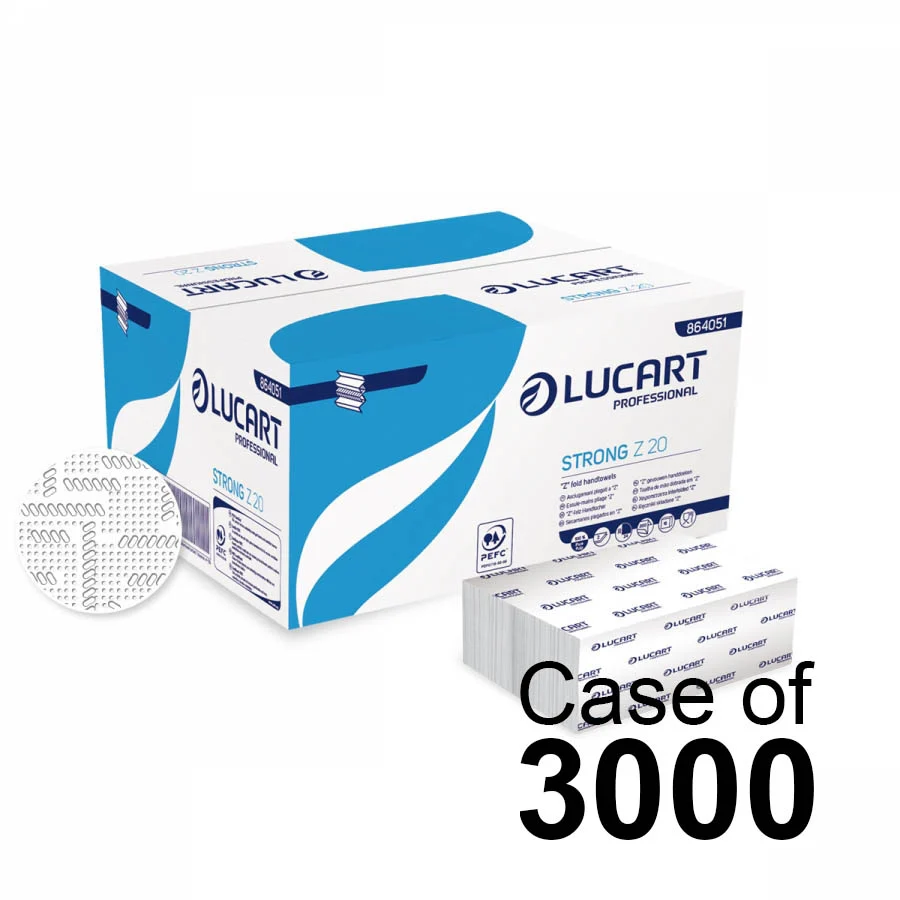 Pro Z Fold White Hand Towel- White 20 x 24cm- 1 box of 3000 Sheets - Image 3