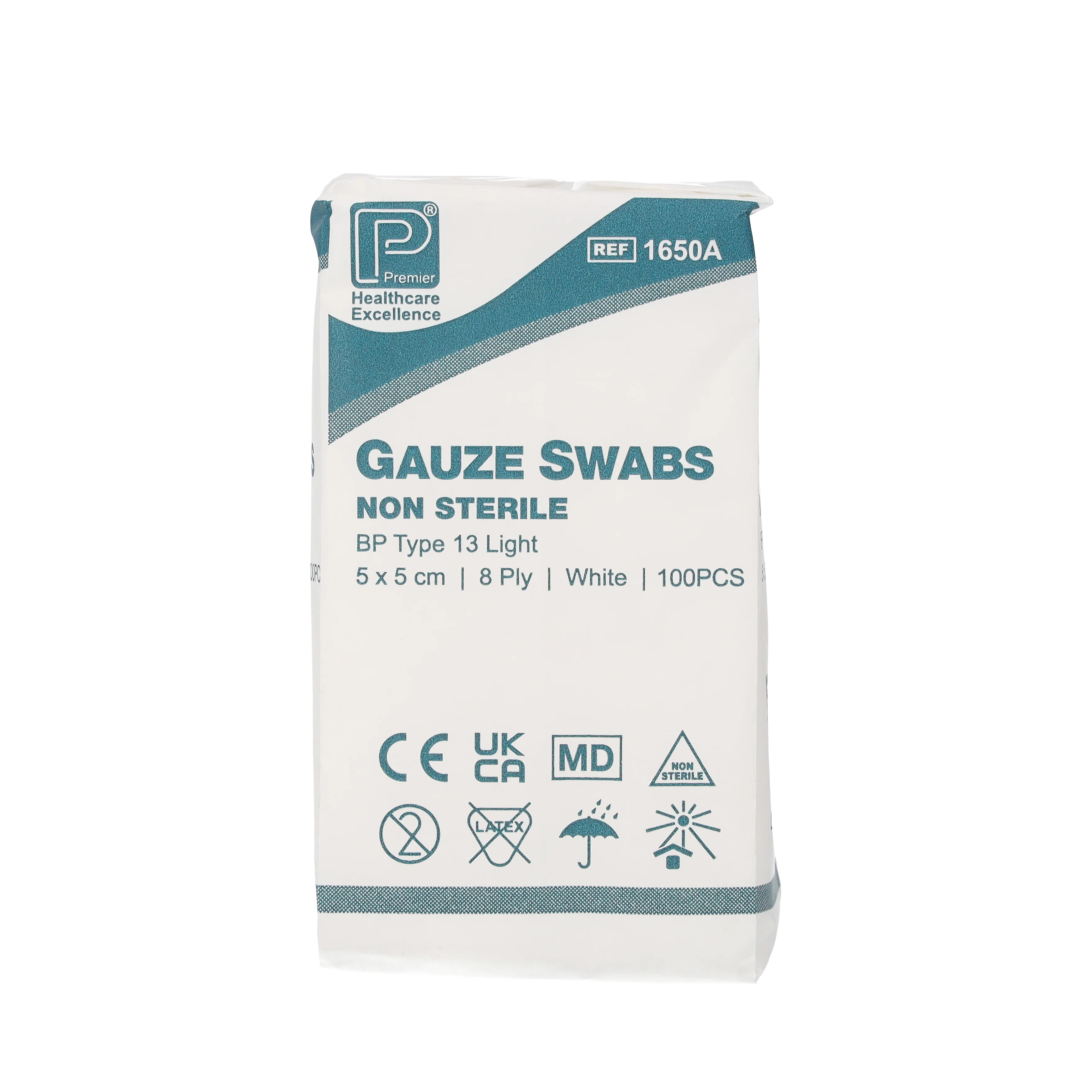 Gauze Swabs: 5 x 5cm 8 Ply x 100 - Image 2