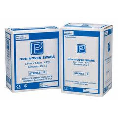 Non-Woven Sterile Swabs - 10 x 10cm 4 Ply x 125