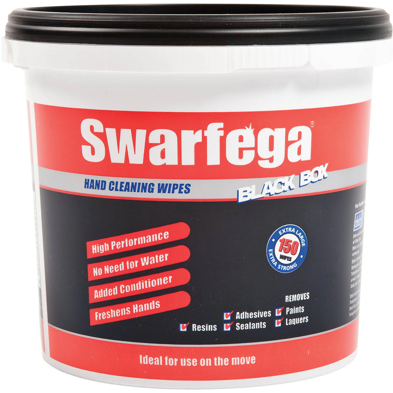 Swarfega Black Box Hand Wipes - 150