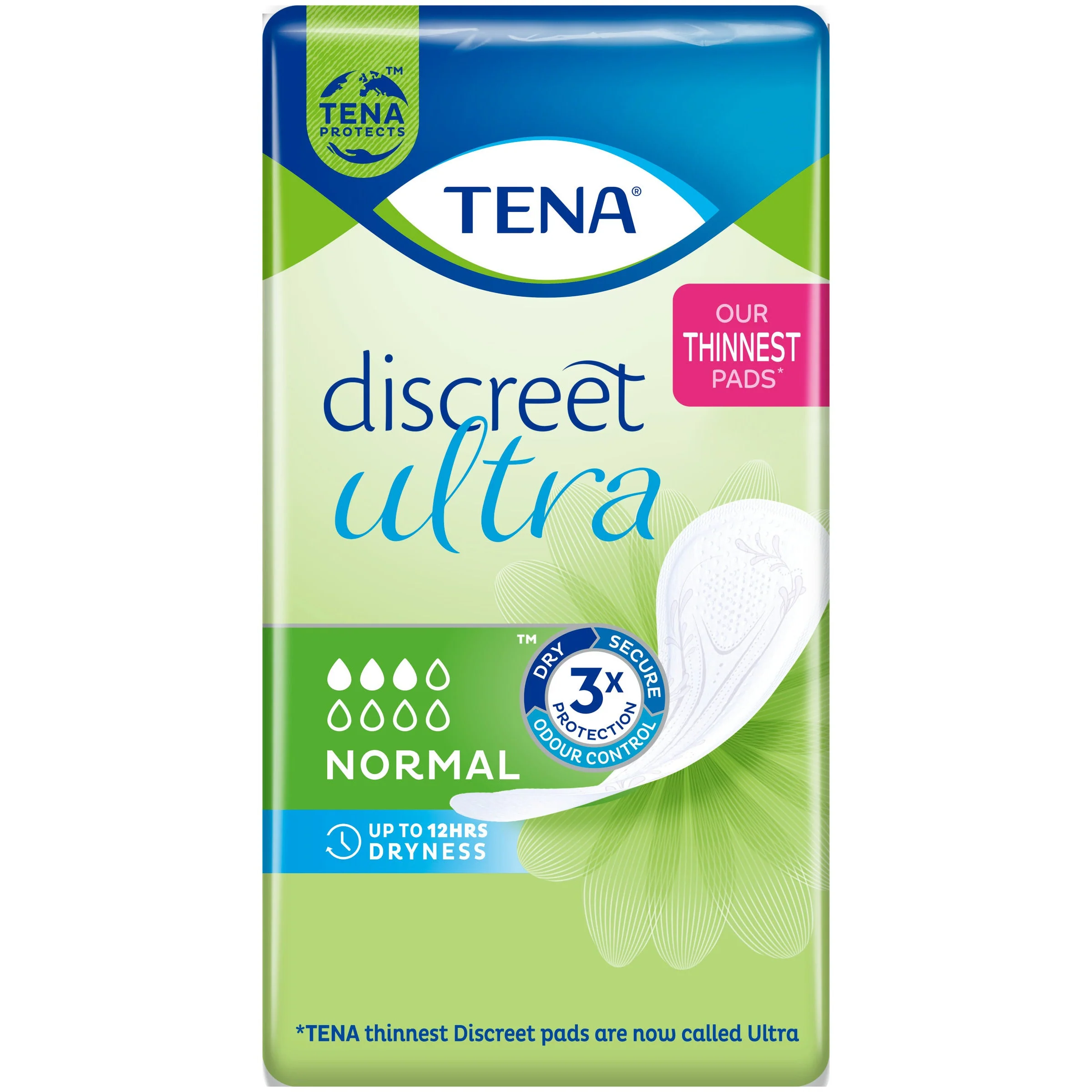 TENA Discreet Ultra Pad Normal - 16 Pack