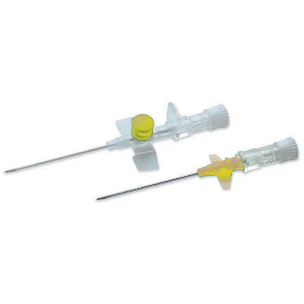 Terumo Versatus Winged and Ported IV Cannula 24g (Yellow) 19mm - Single