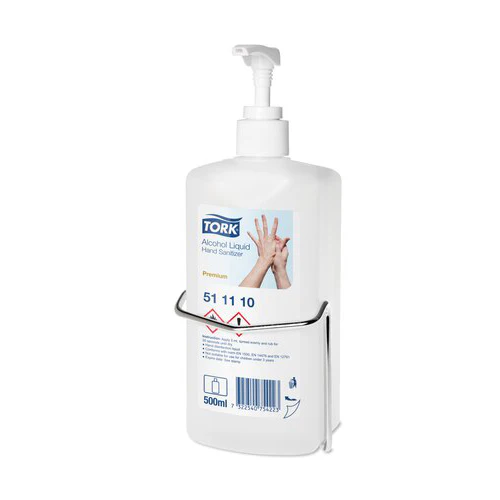 Tork Bed Bracket for 500ml Hand Sanitiser Gel Stainless Steel, Flexible Fitting, 511050 - Image 3