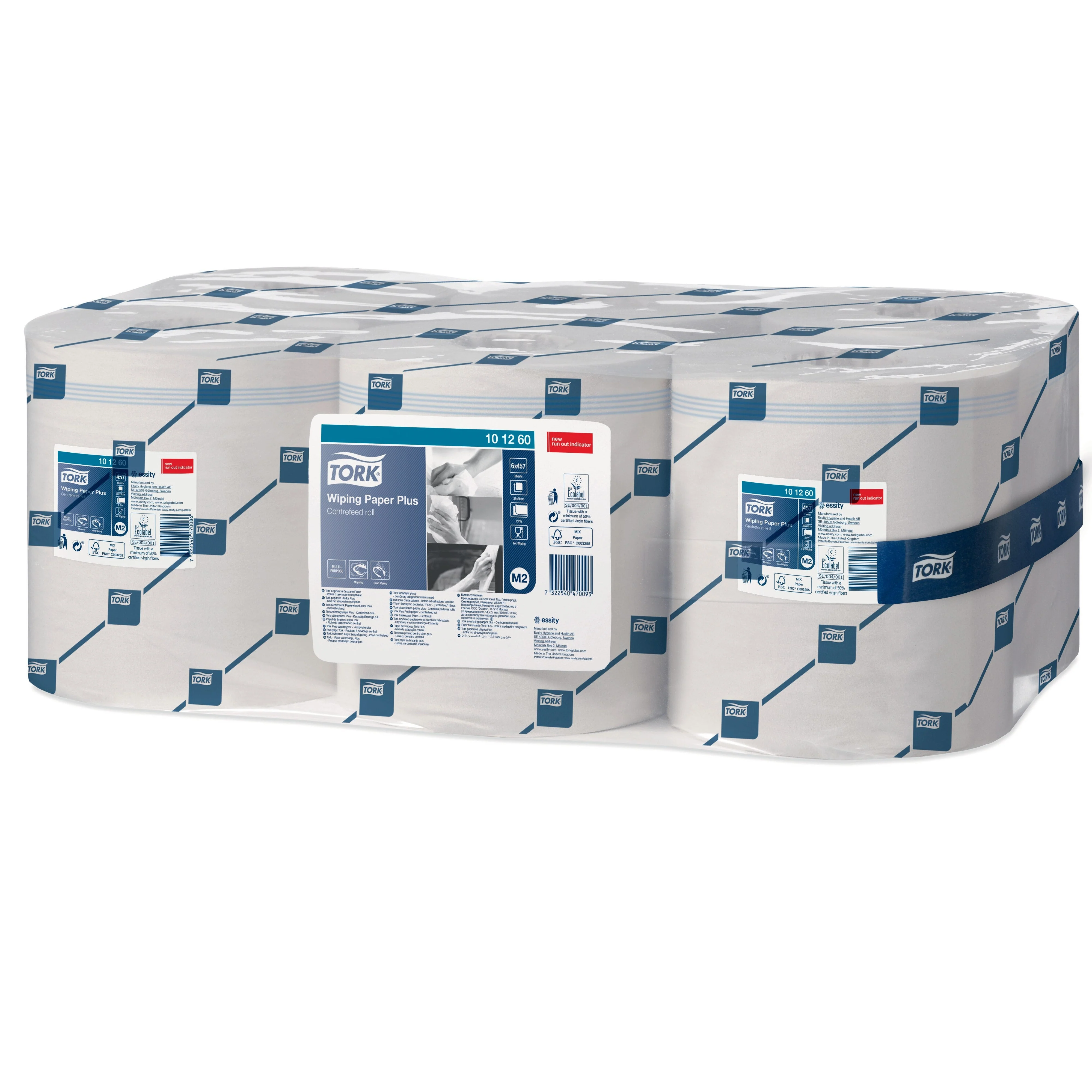 Tork Centrefeed Wiping Paper Plus White M2, Absorbent, 6 x 457 Sheets, 101260 - Image 3