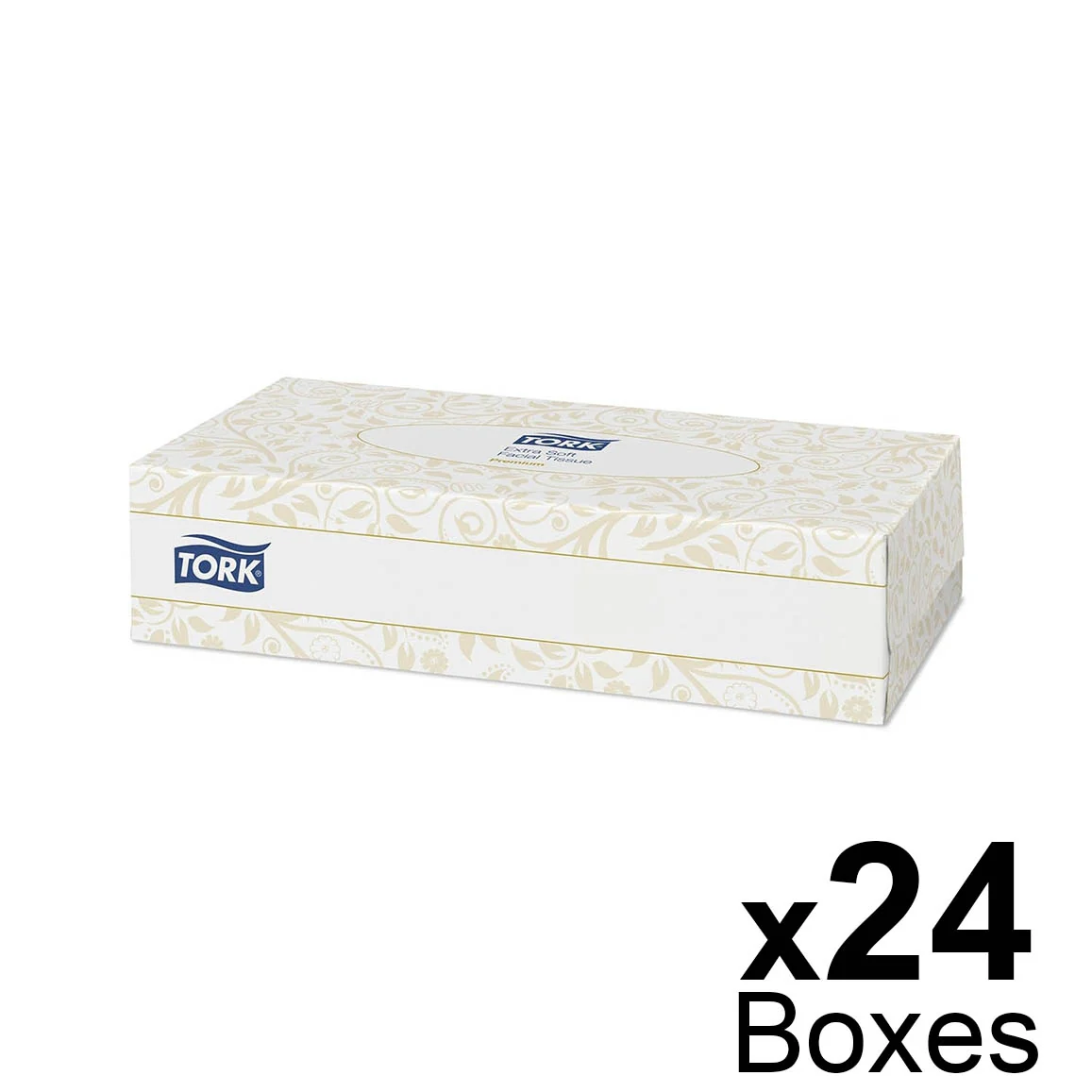 Tork Extra Soft Facial Tissues Premium 2Ply - 476417 - 24 Boxes x 100 Sheets - Image 4