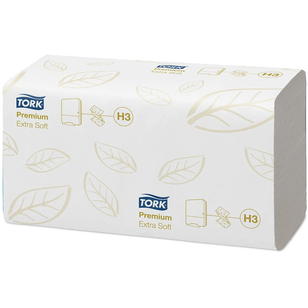 Tork Extra Soft Singlefold Hand Towels White H3, Premium, Embossed, 15 x 200 Sheets, 100278 - Image 4