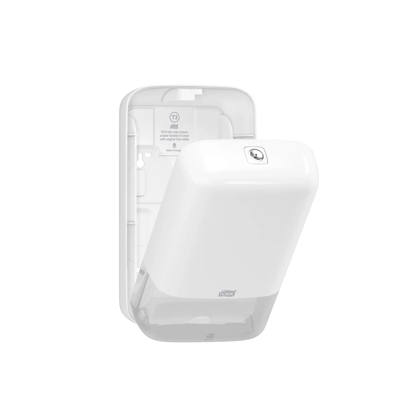 Tork Folded Toilet Paper Dispenser White T3, Compact, Elevation Range, 556000 - Image 4
