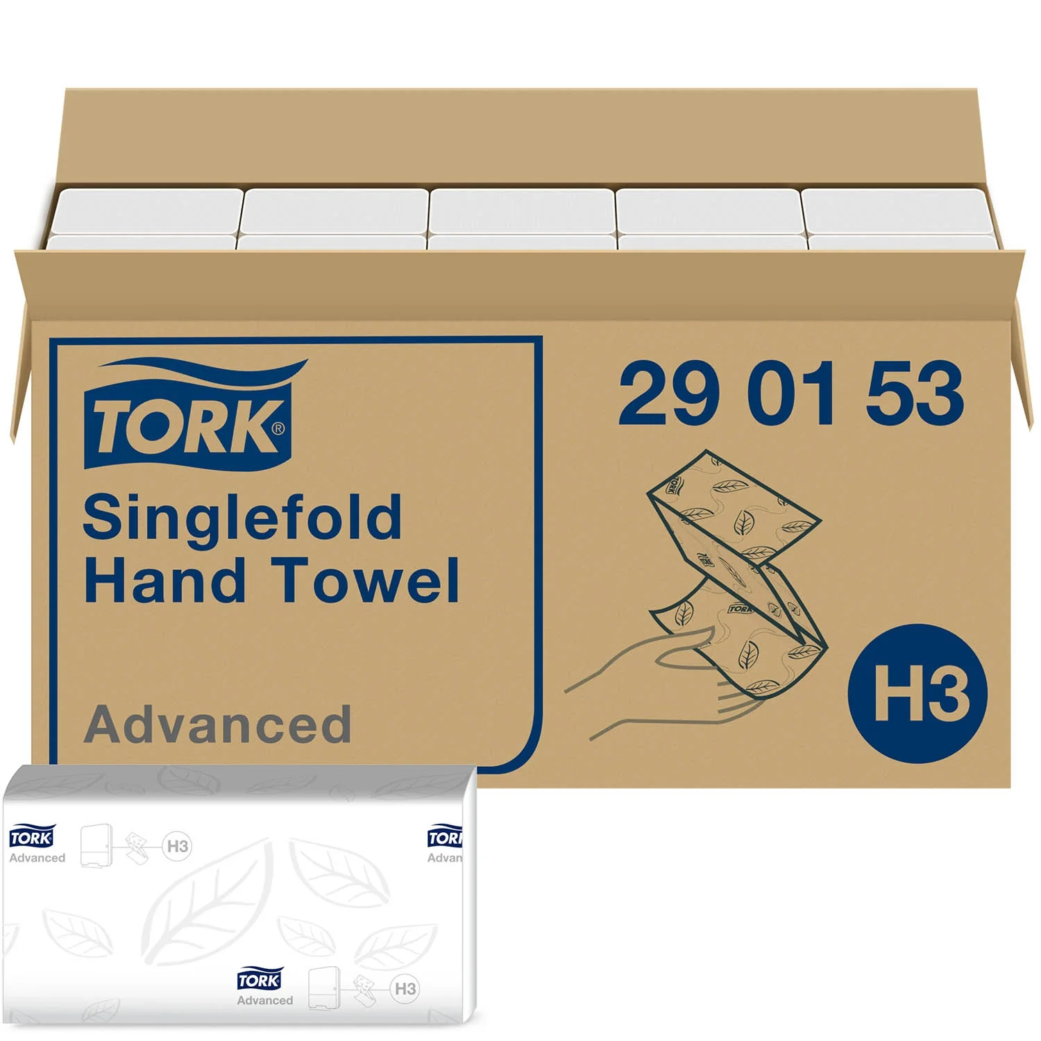 Tork Hand Towels Universal Singlefold - White - 2 Ply - 15 x 300 Sheets - Image 5