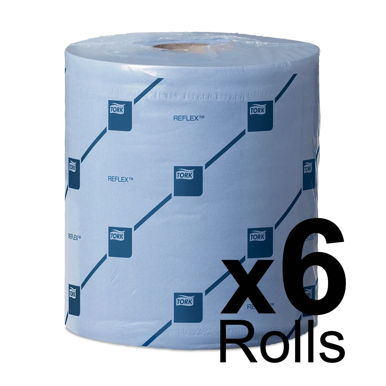Tork Reflex Centrefeed Roll Blue 2Ply - 473263 - Case of 6 Rolls - 19.4cm x 150m - Image 6