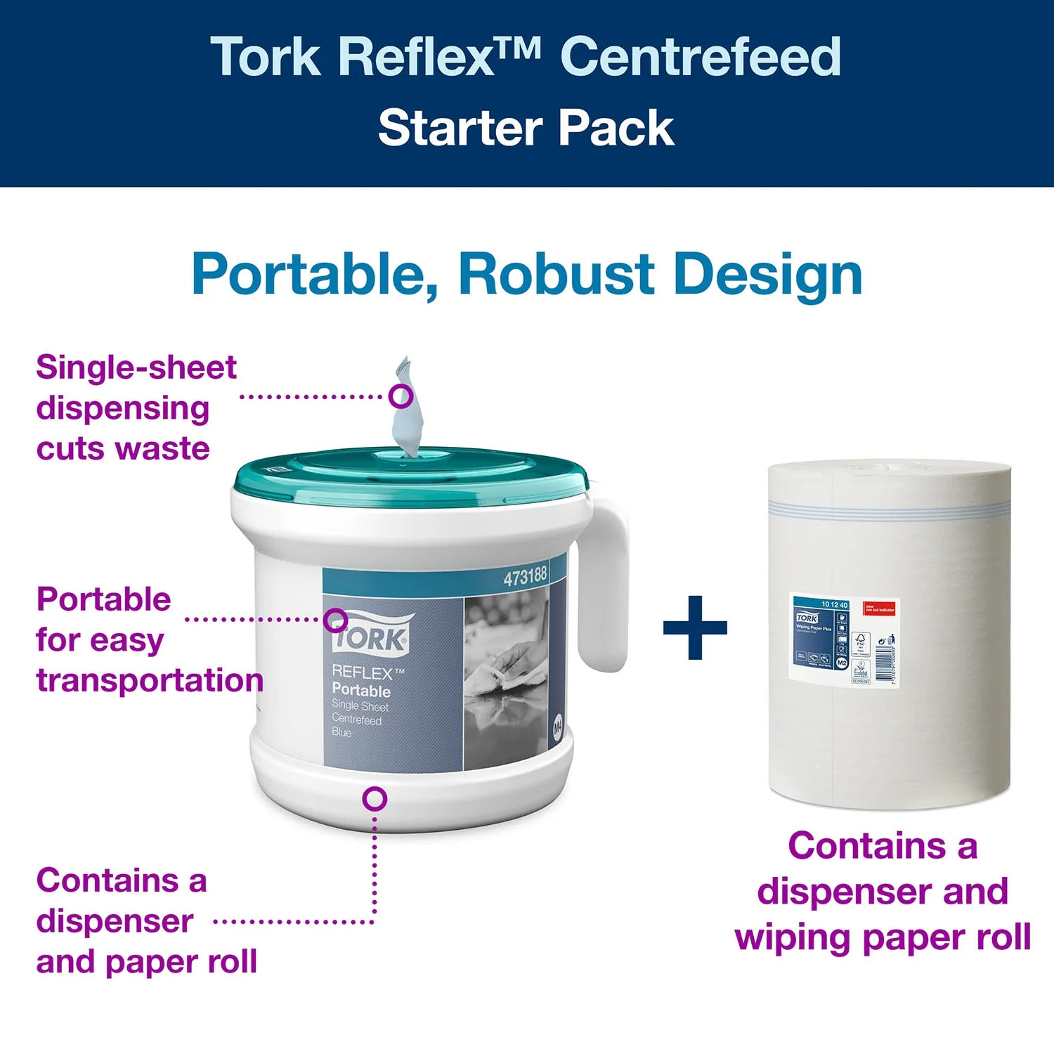 Tork Reflex Portable Centrefeed Dispenser System - Image 5
