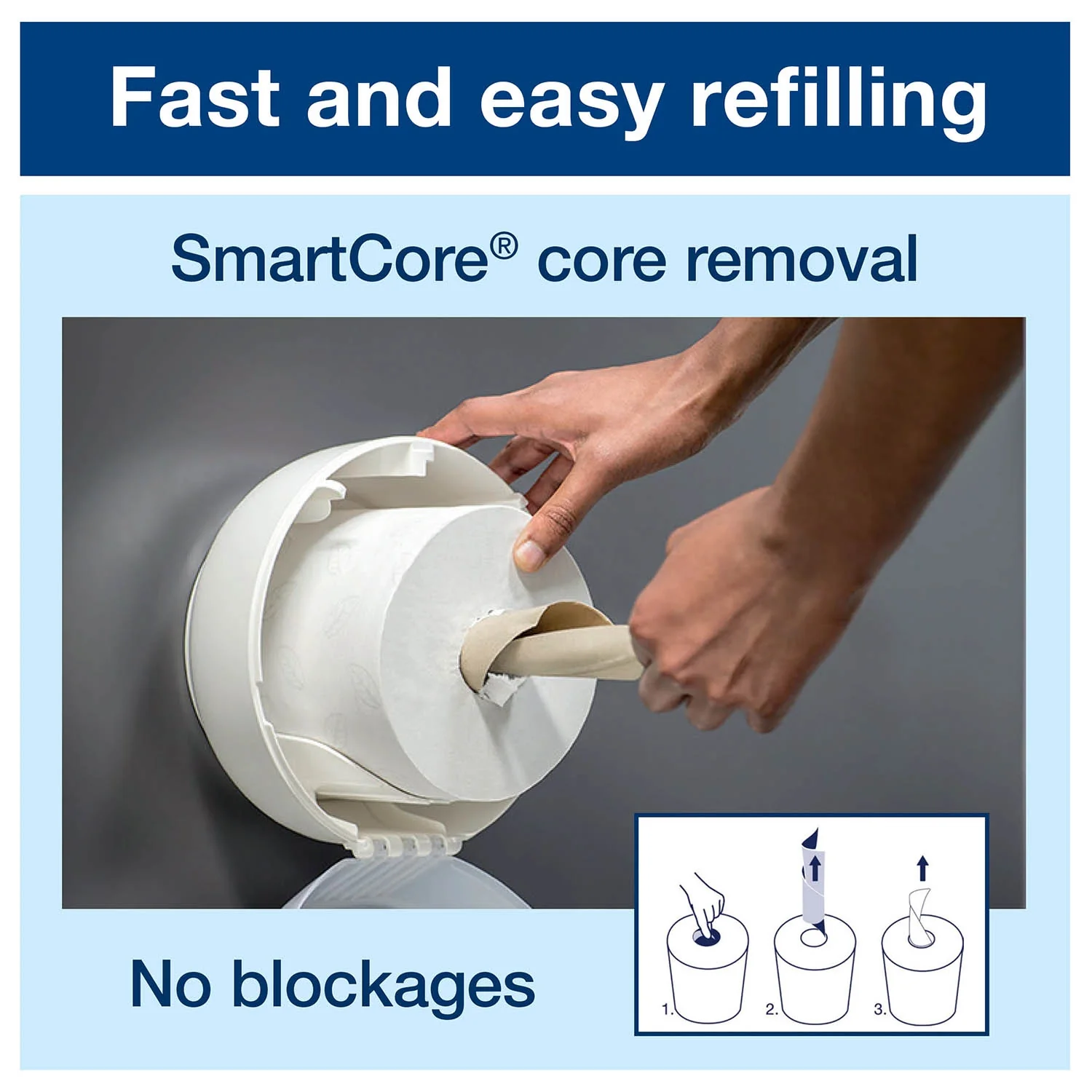 Tork SmartOne Mini Toilet Roll Dispenser - Black - Image 6