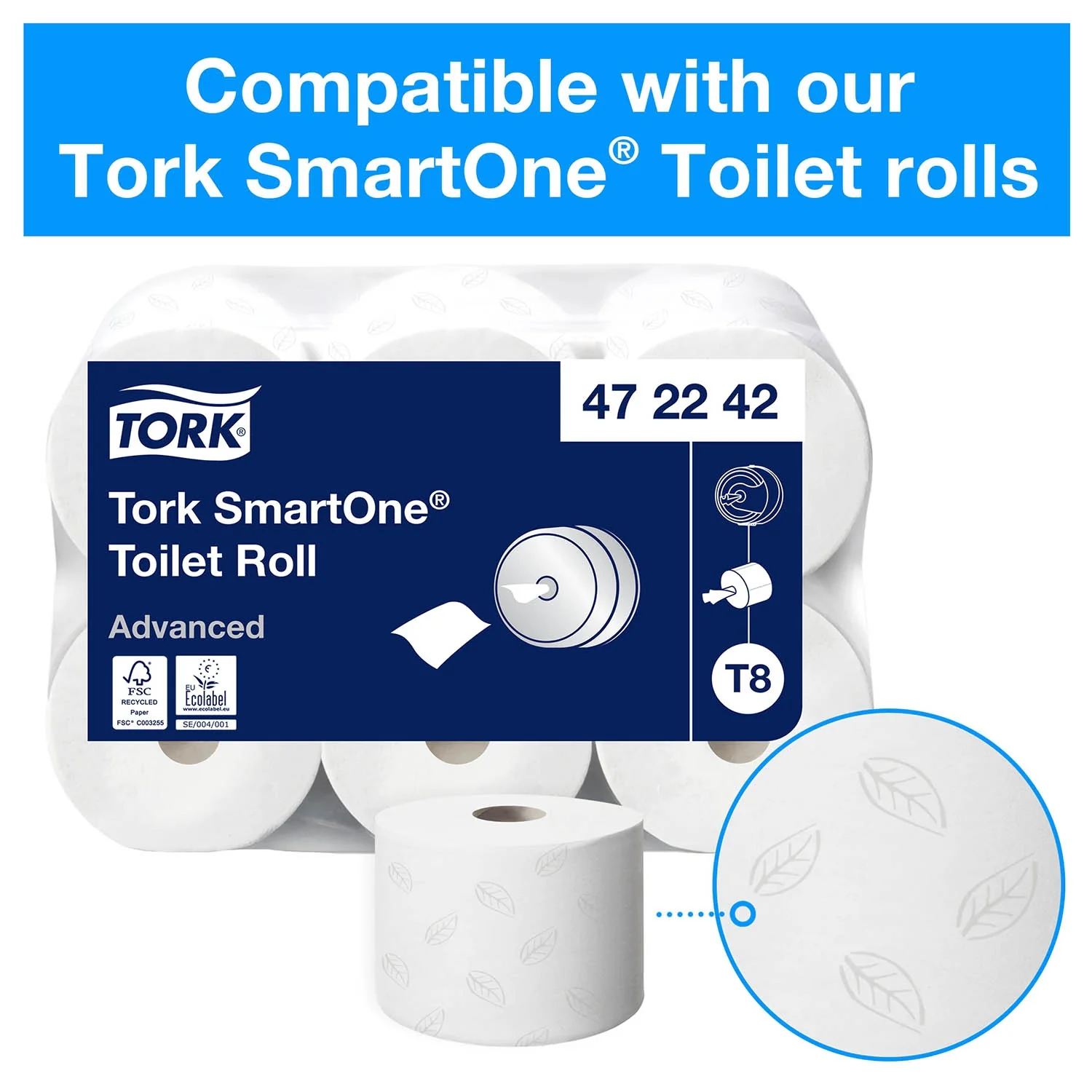 Tork SmartOne Toilet Roll Dispenser - 680000 - Image 6