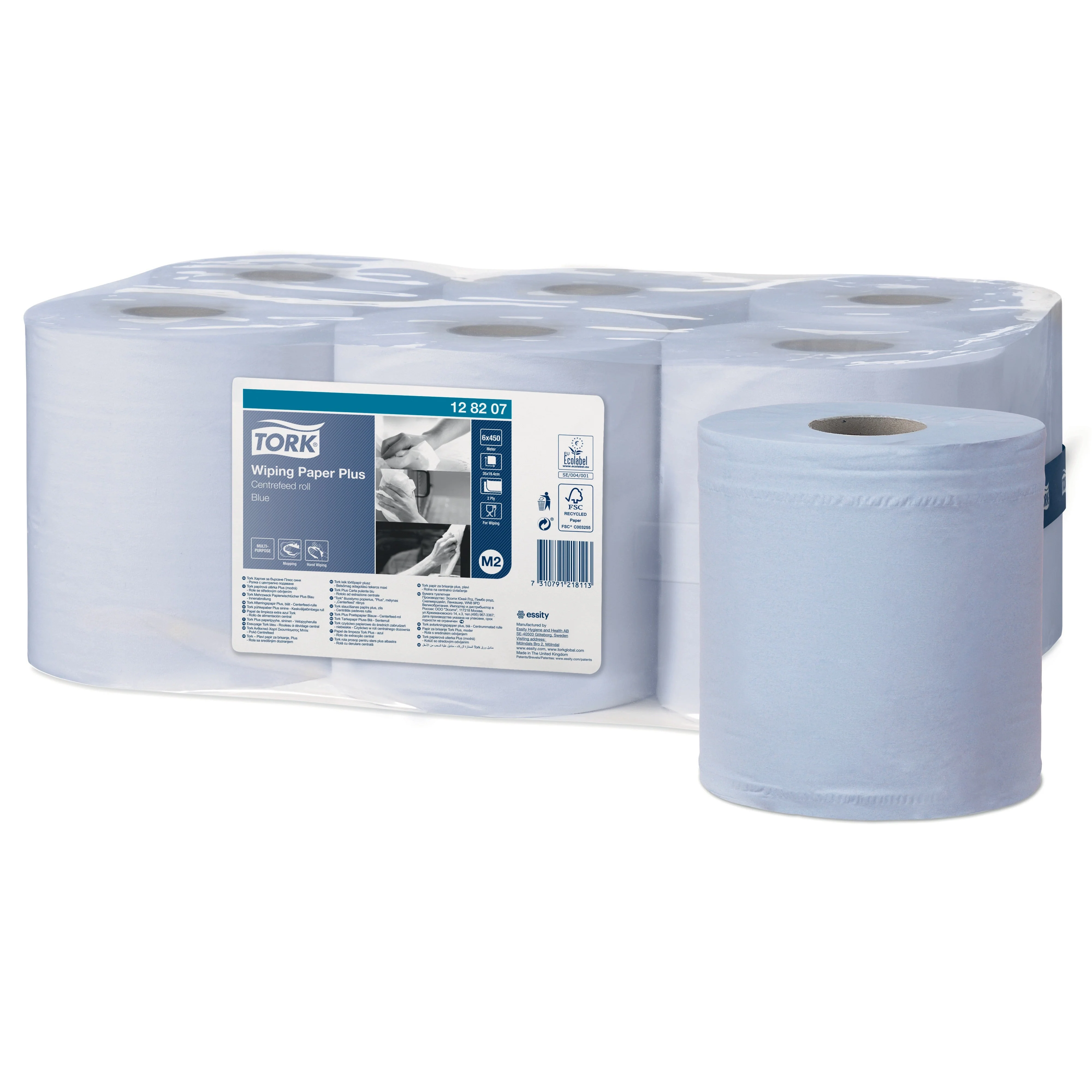 Tork Universal Centrefeed Blue Wiper- 1 x Single Roll - 2 Ply - Image 3