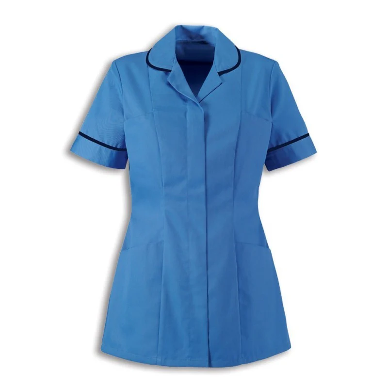 Traditional Nurses Tunic with Contemporary Cut - Hospital Blue - Image 2