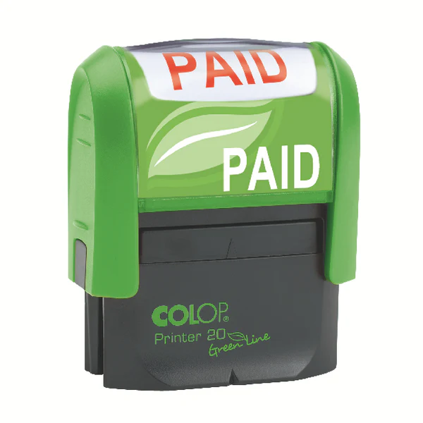 Colop Word Stamp Green Line Paid