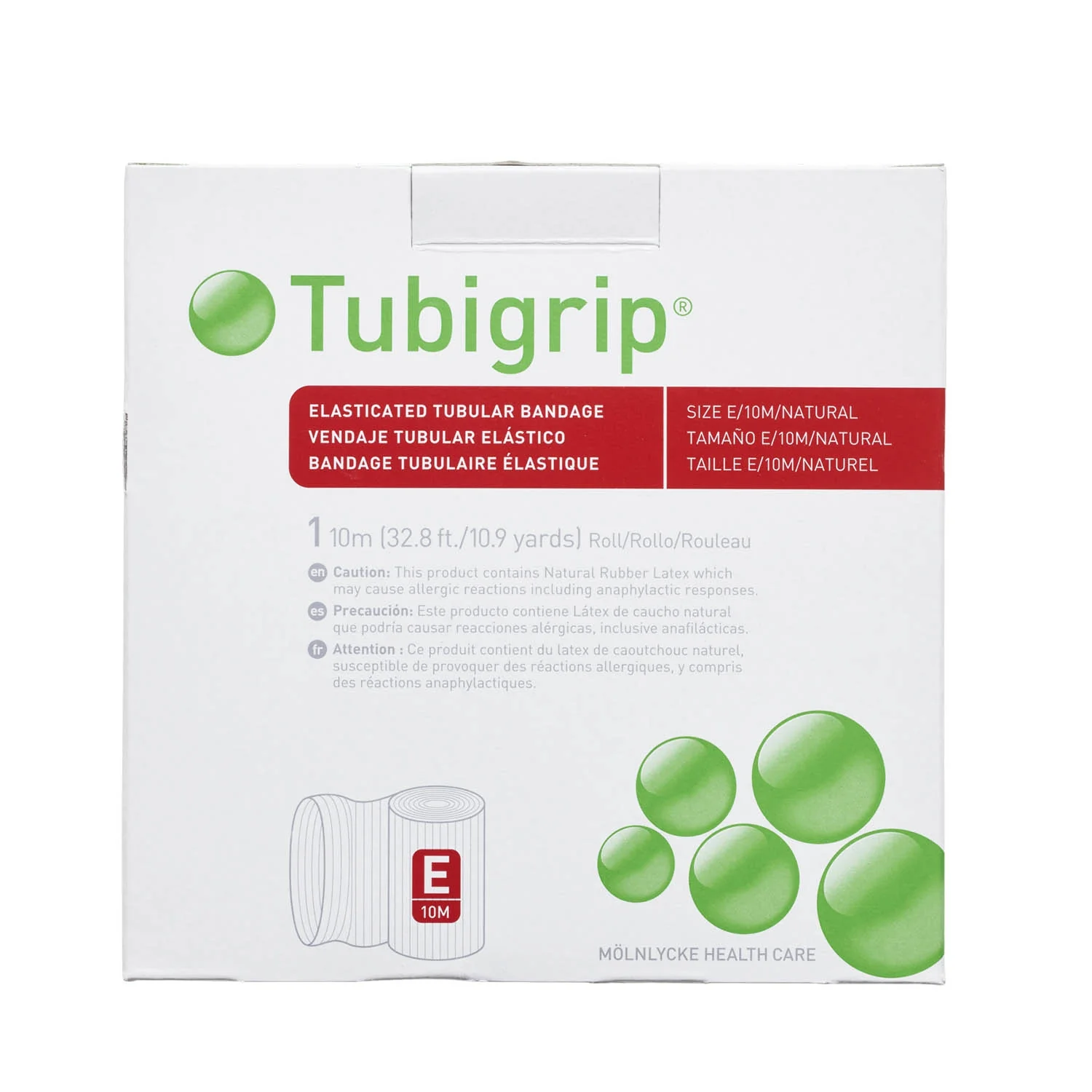 Tubigrip Elasticated Tubular Bandage - Natural - 10m Roll - Size E