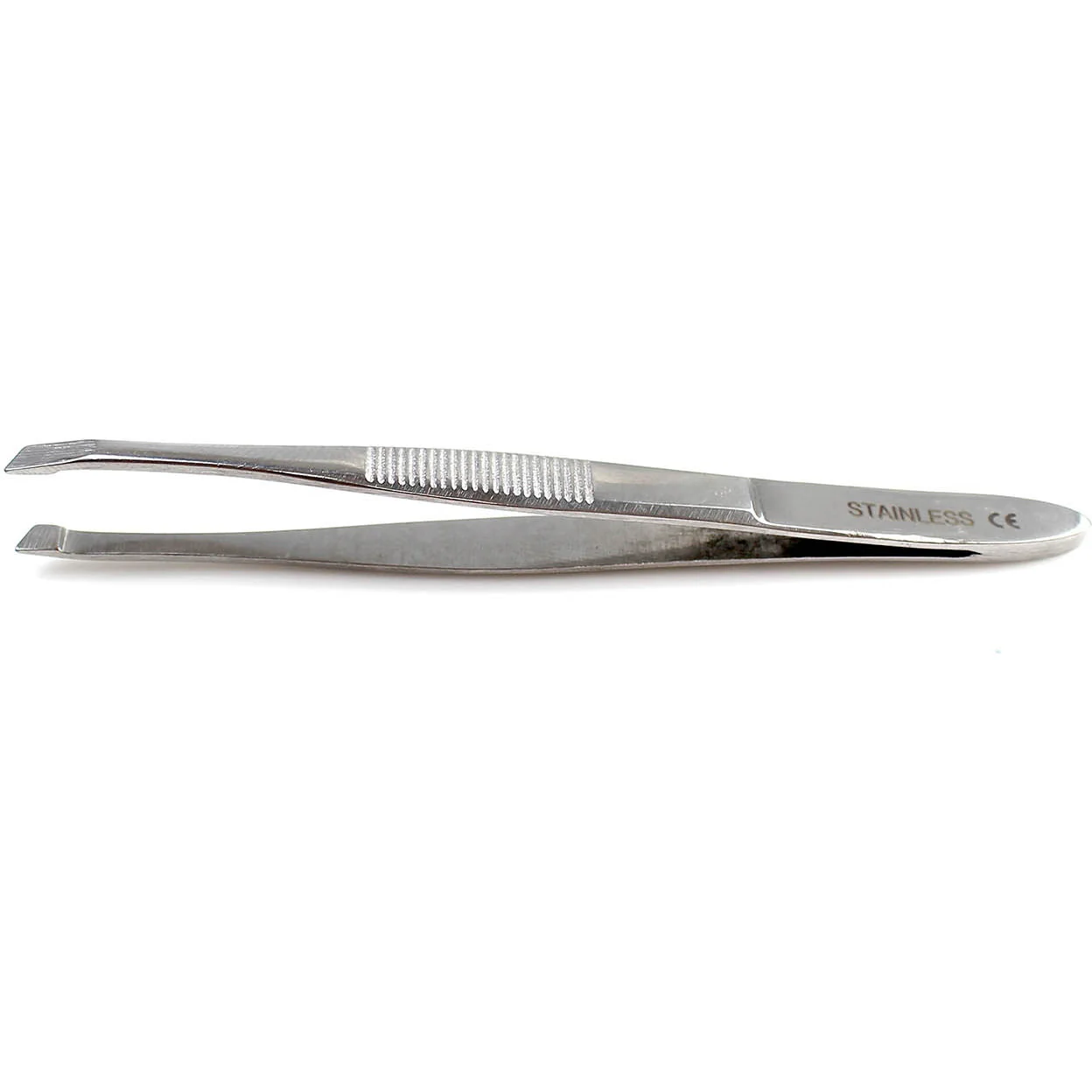 Tweezers 9cm Polished Steel - Oblique End