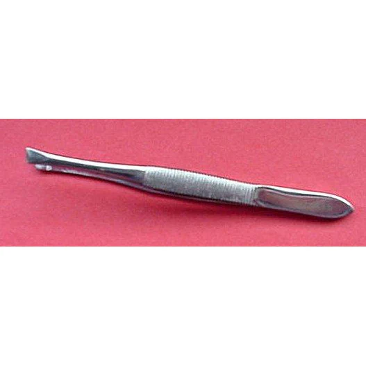 Tweezers 9cm Polished Steel - Oblique End - Image 2