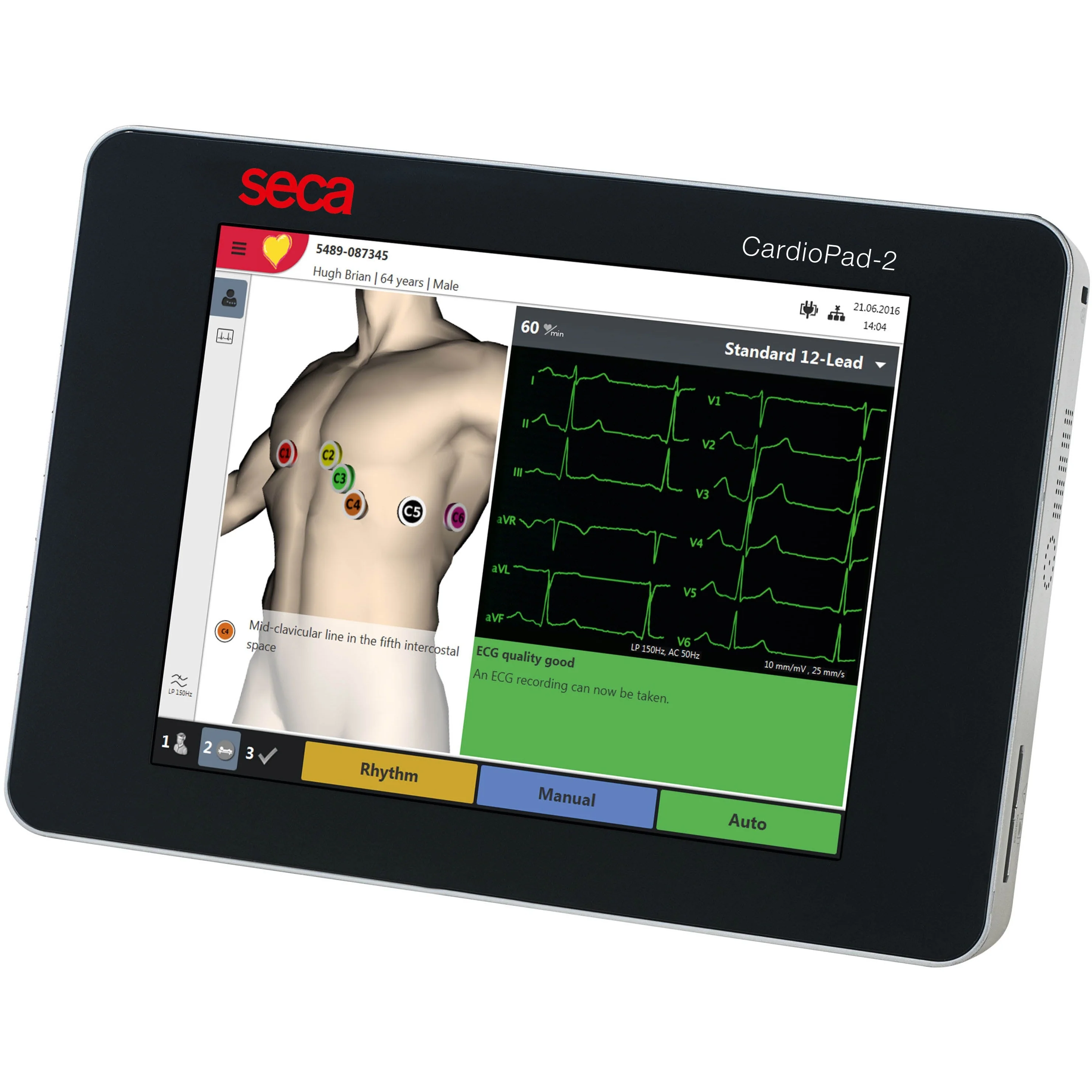 seca CardioPad-2 Touch Screen 12 Lead ECG With Wi-Fi & Advanced Interpretation - Image 2