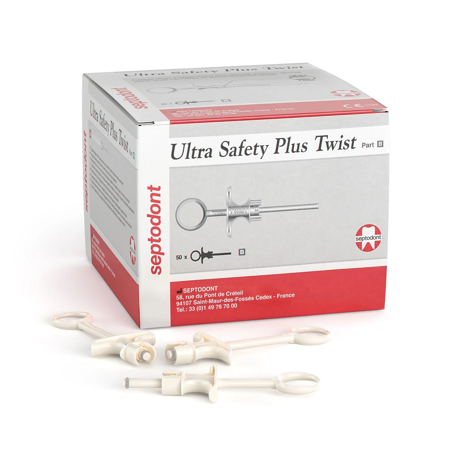 Ultra Safety Plus Twist Handle - Sterile White Single Use - Box of 50 - Image 2