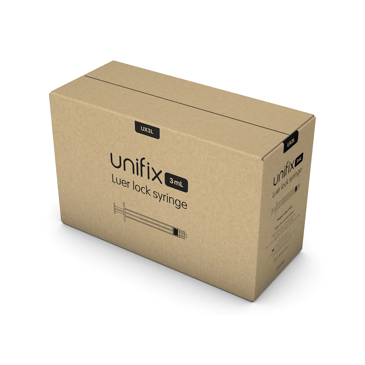 Unifix 3ml Luer Lock Syringe x100 - Image 3