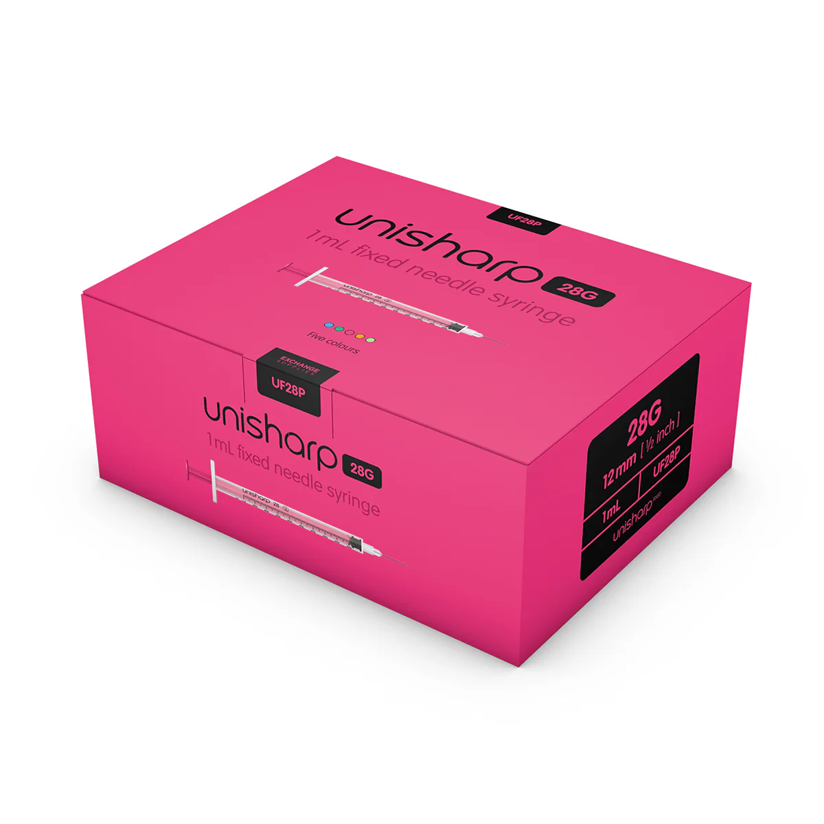 Unisharp 1ml Fixed 28G Pink x 100 - Image 4