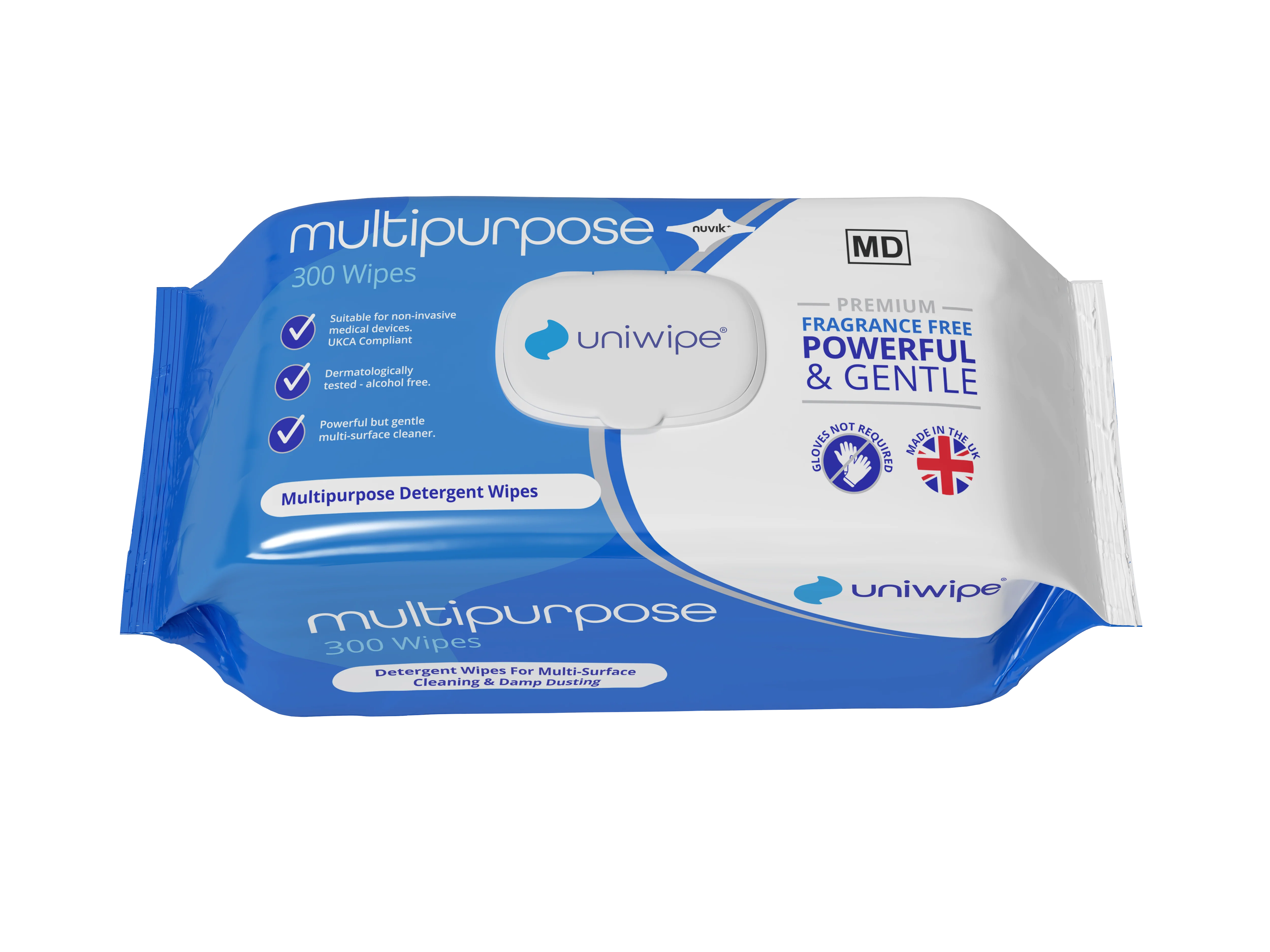 Uniwipe Multipurpose Multi Surface Detergent Wipe - 300 pack