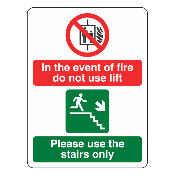 Use The Stairs Arrow Right Sign- CLEARANCE