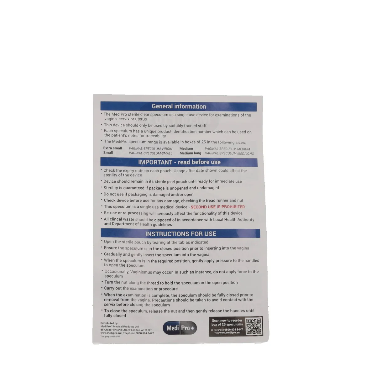 Medipro Vaginal Speculum with Lock - Box of 25 - Medium Long - Image 10