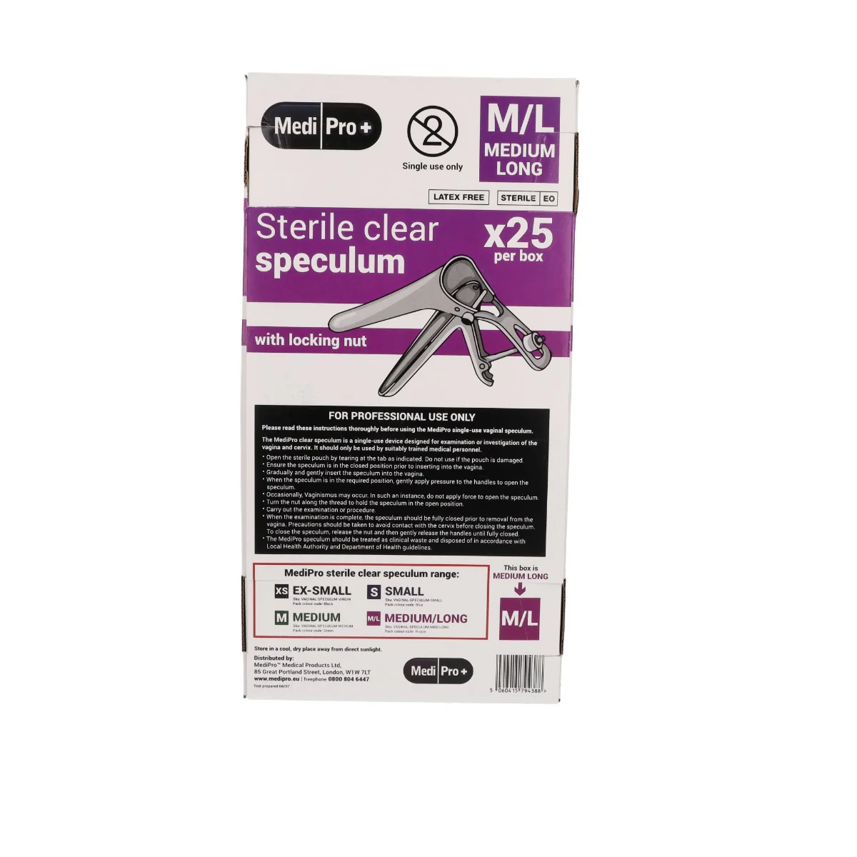 Medipro Vaginal Speculum with Lock - Box of 25 - Medium Long - Image 4