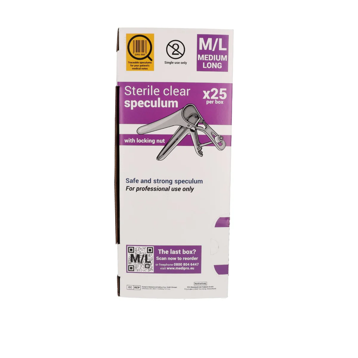 Medipro Vaginal Speculum with Lock - Box of 25 - Medium Long - Image 5