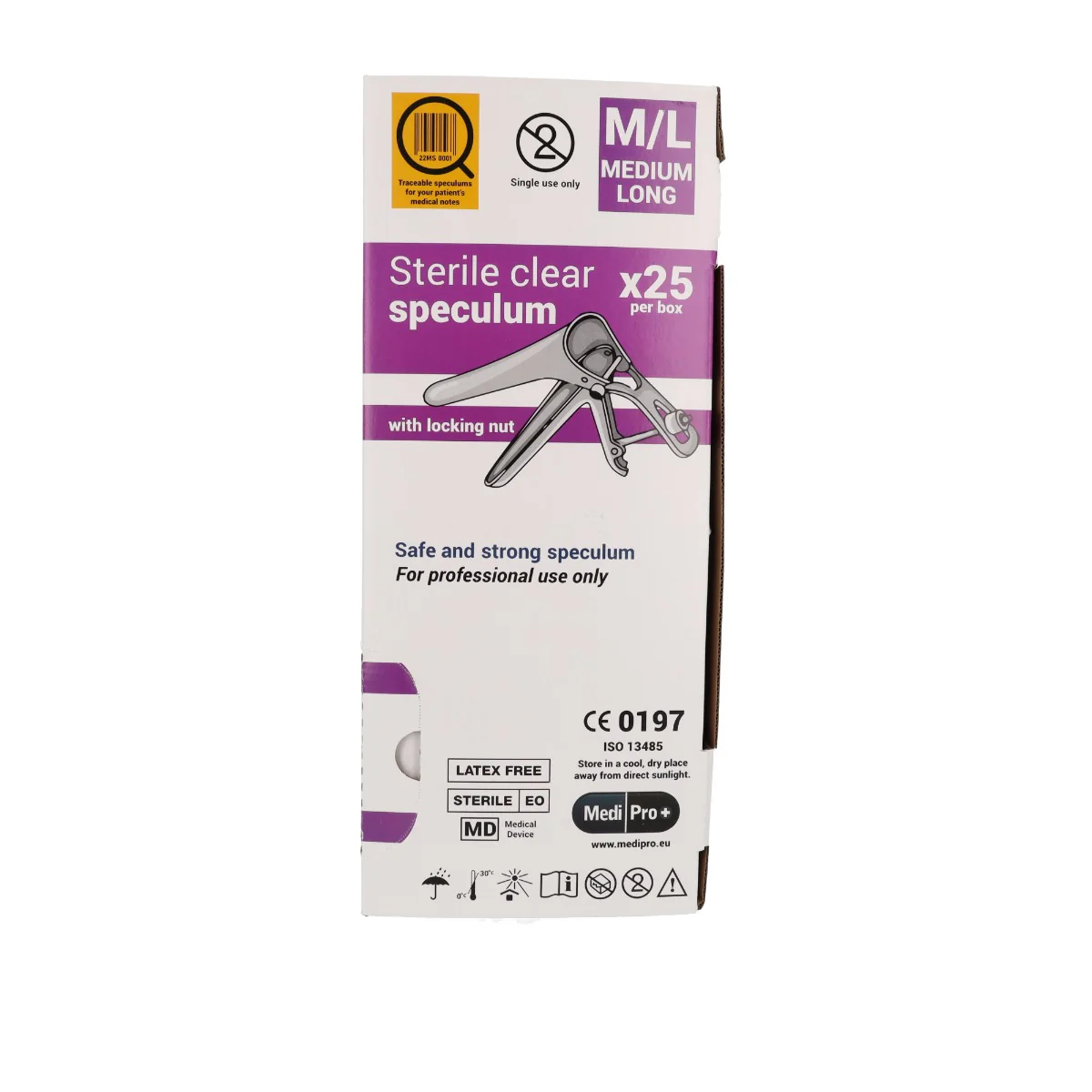 Medipro Vaginal Speculum with Lock - Box of 25 - Medium Long - Image 6