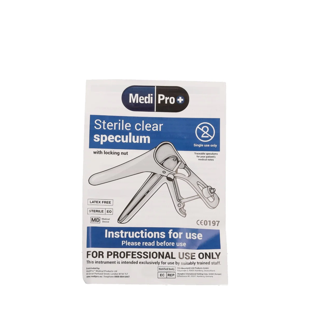 Medipro Vaginal Speculum with Lock - Box of 25 - Medium - Image 9