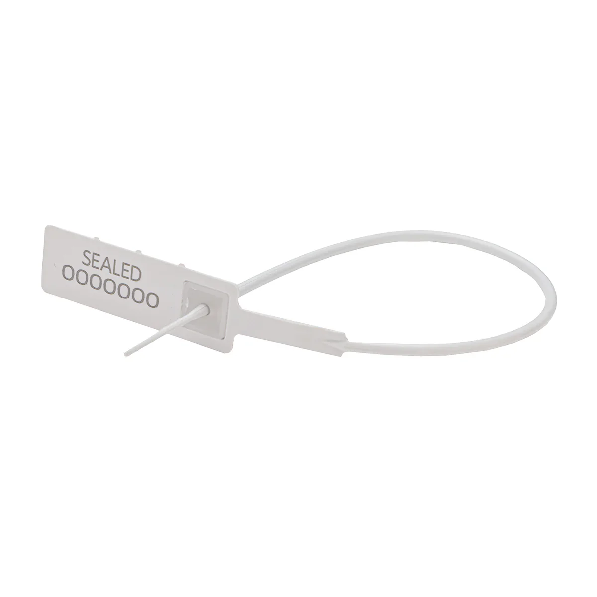 VersaPull Numbered Metal Jaw Plastic Security Seal - White - 2mm x 415mm - Image 2