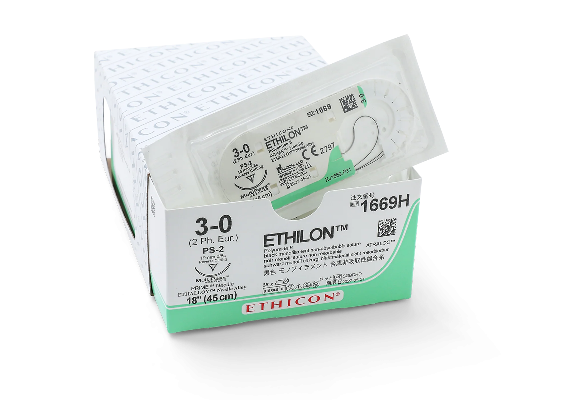 VICRYL Suture PLUS - Braided - Violet - 3-0 - 45cm - 1 x Conventional Cutting - 22mm - 1/2C - 36