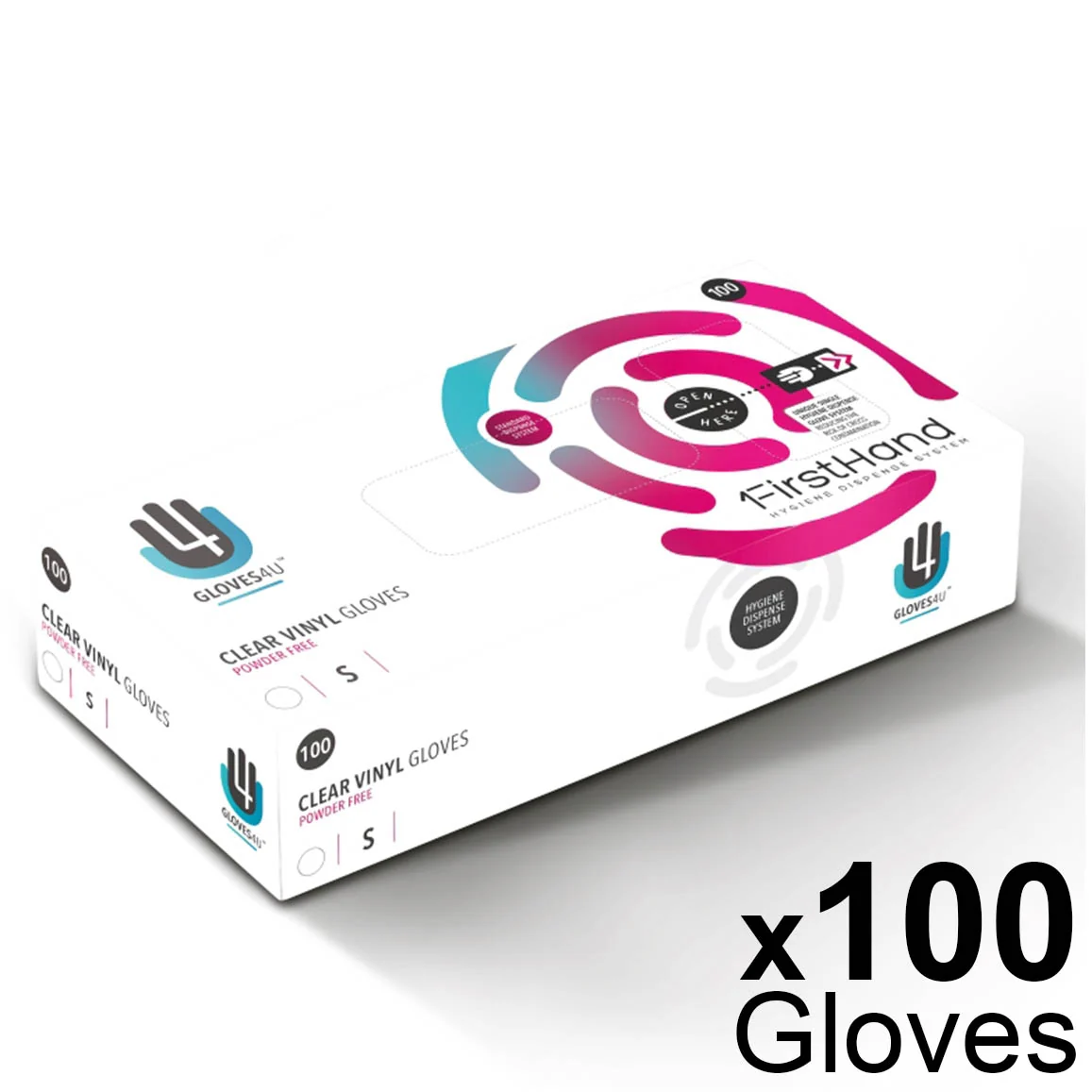 Vinyl Gloves - Clear - Powder Free - Small x 100 - Image 4