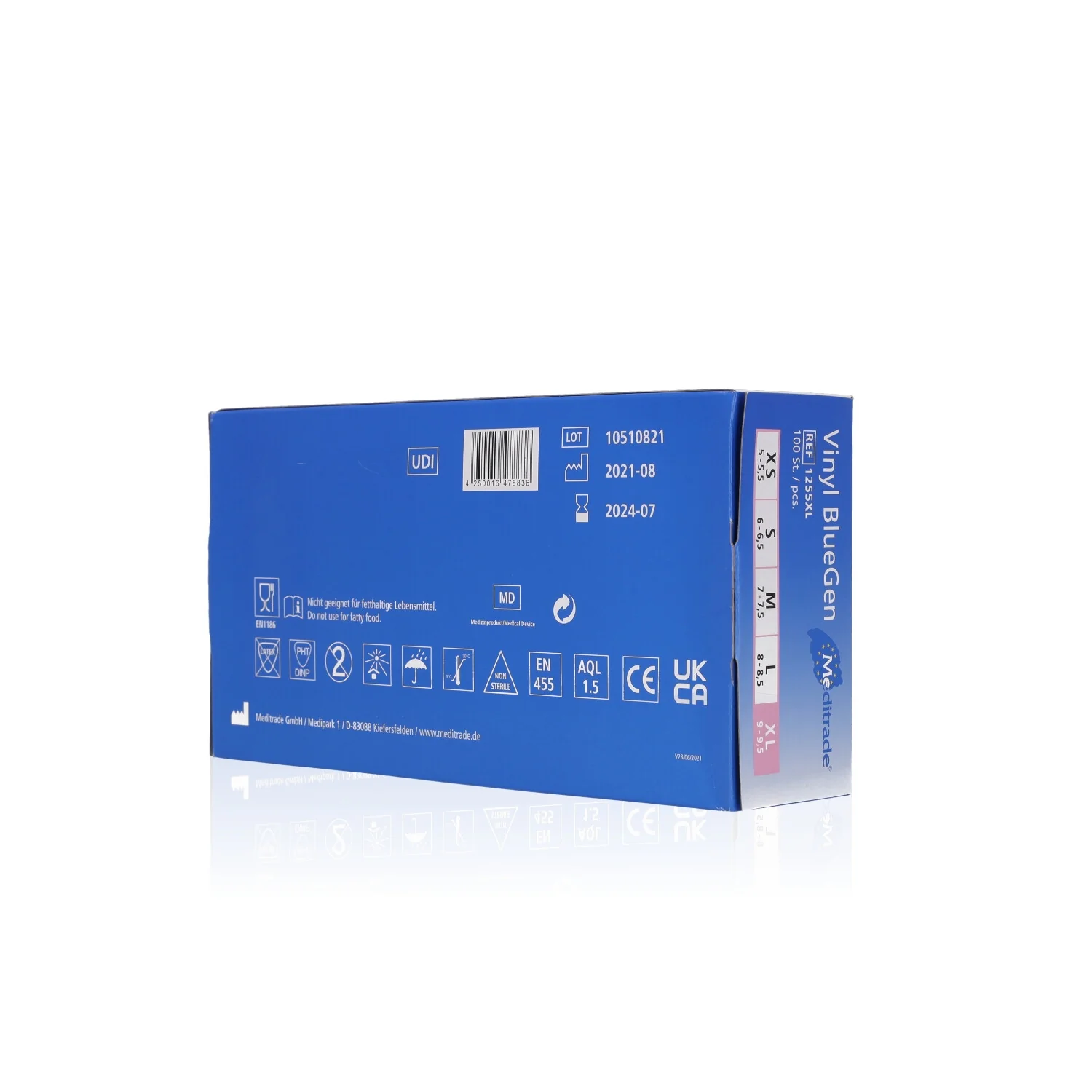 Blue Vinyl Gloves Extra Large - Box of 100 - Image 2