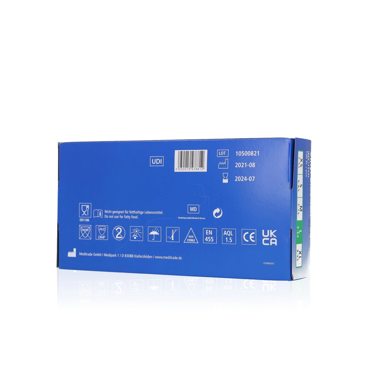 Blue Vinyl Gloves Large - Box of 100 - Image 3