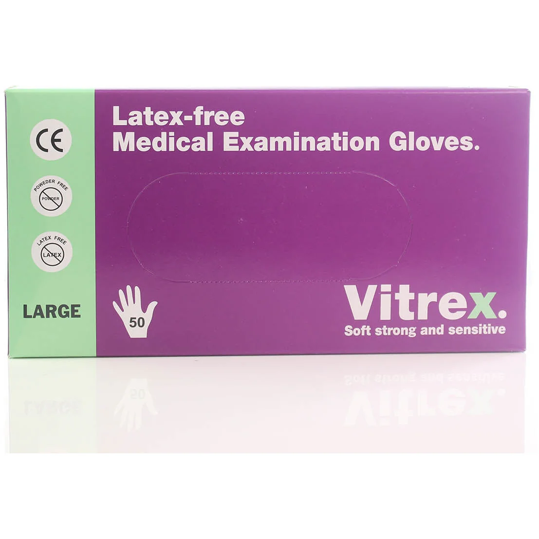 Vitrex Powder Free Gloves - Large - Box of 50 - Image 3