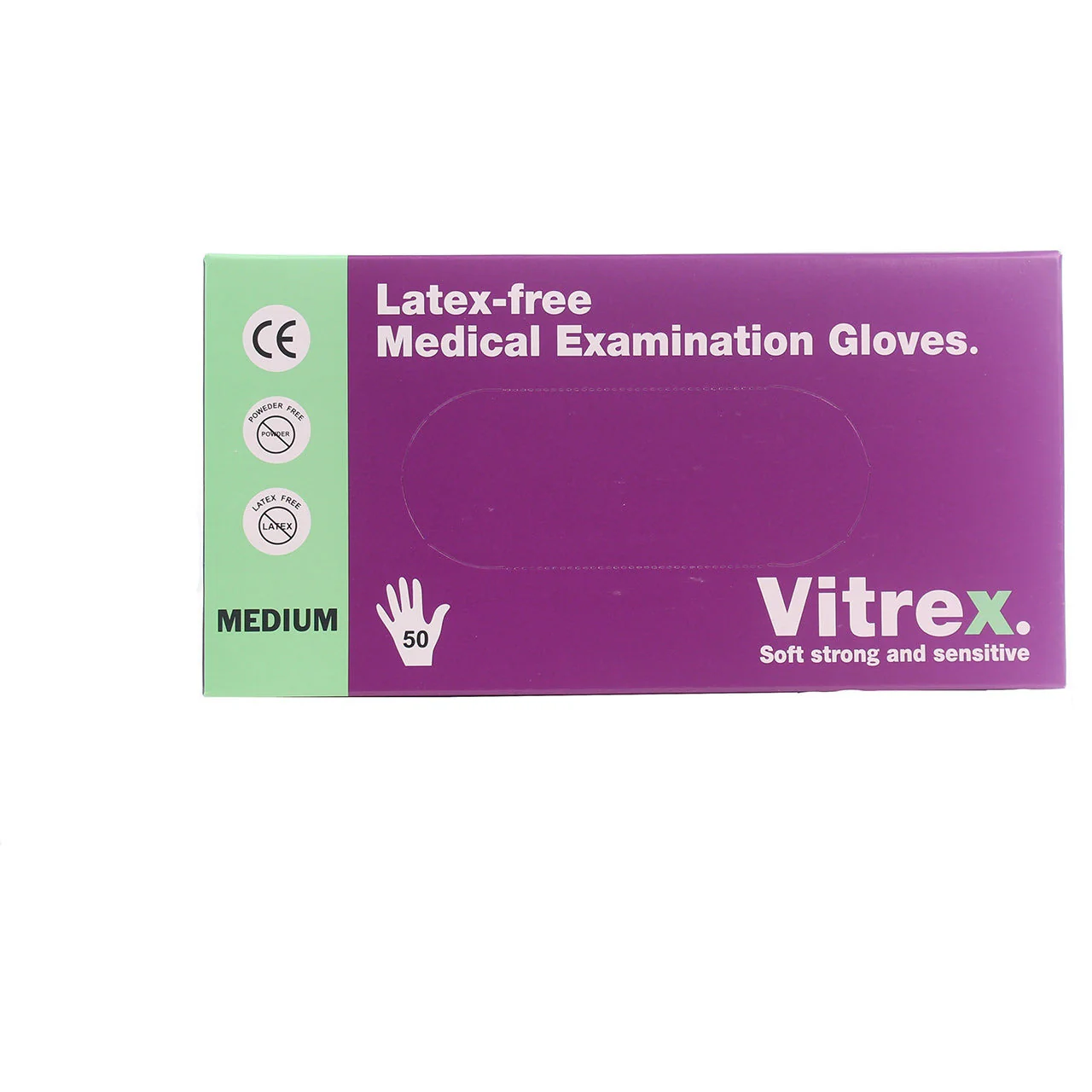 Vitrex Powder Free Gloves - Medium - Box of 50 - Image 4