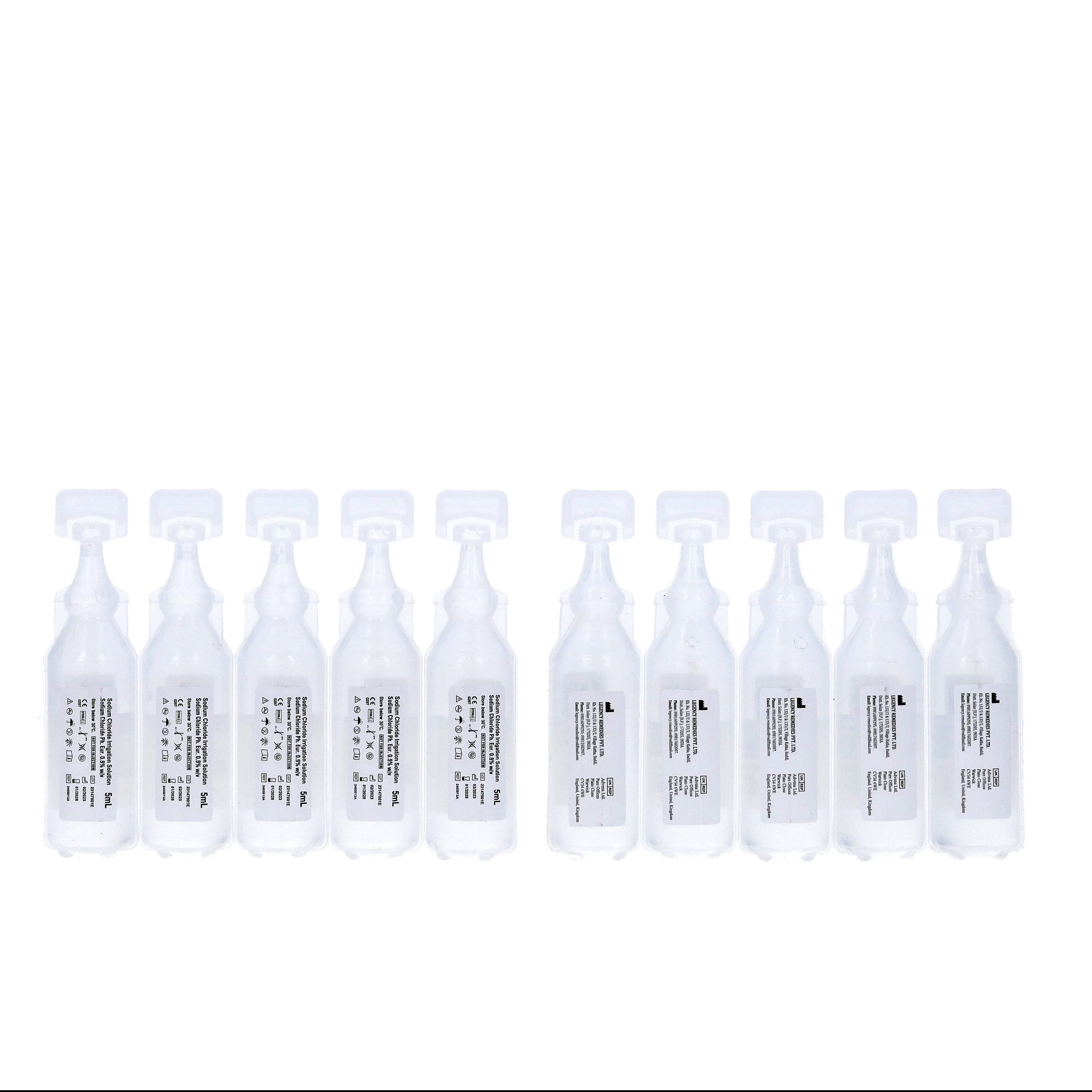 5ml Sodium Chloride Eye Wash Solution - pack of 10 - Image 3