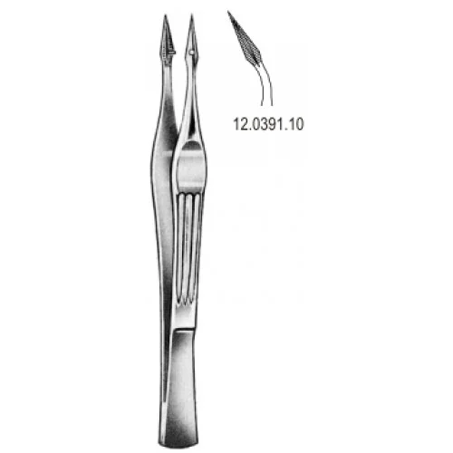 Walter Carmalt Splinter Forceps - Curved - 10.5cm