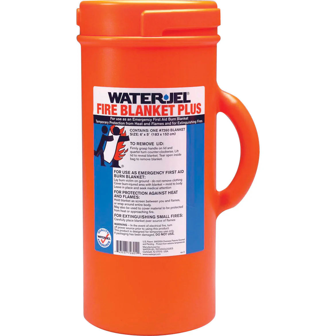 Water-Jel Fire Blanket Plus in Canister, 183x152cm
