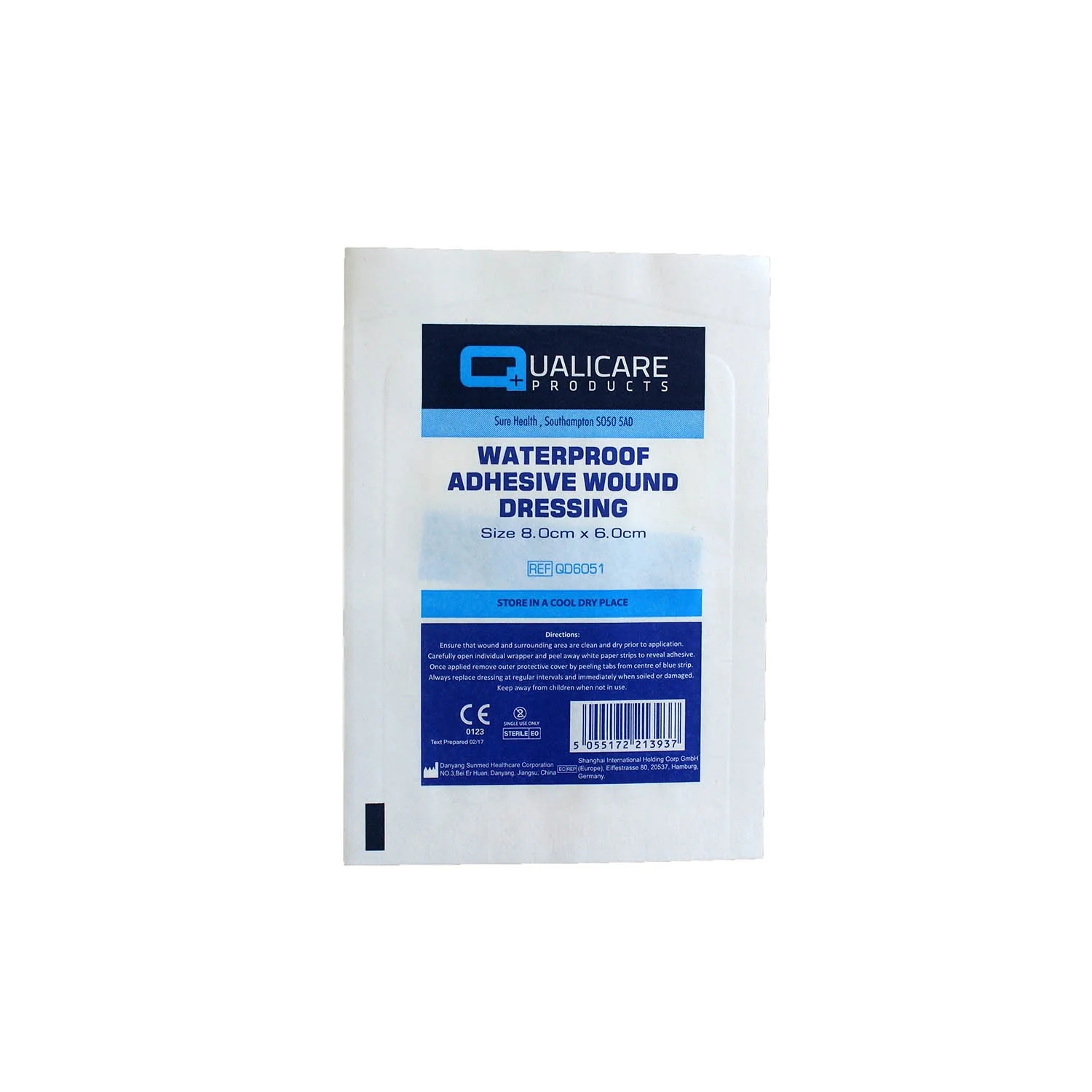 Waterproof Adhesive Wound Dressing 8cm x 6cm - Image 2
