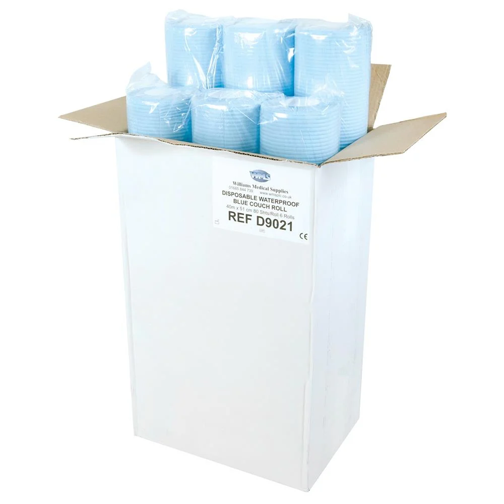Waterproof Couch Rolls Blue - 40m x 6