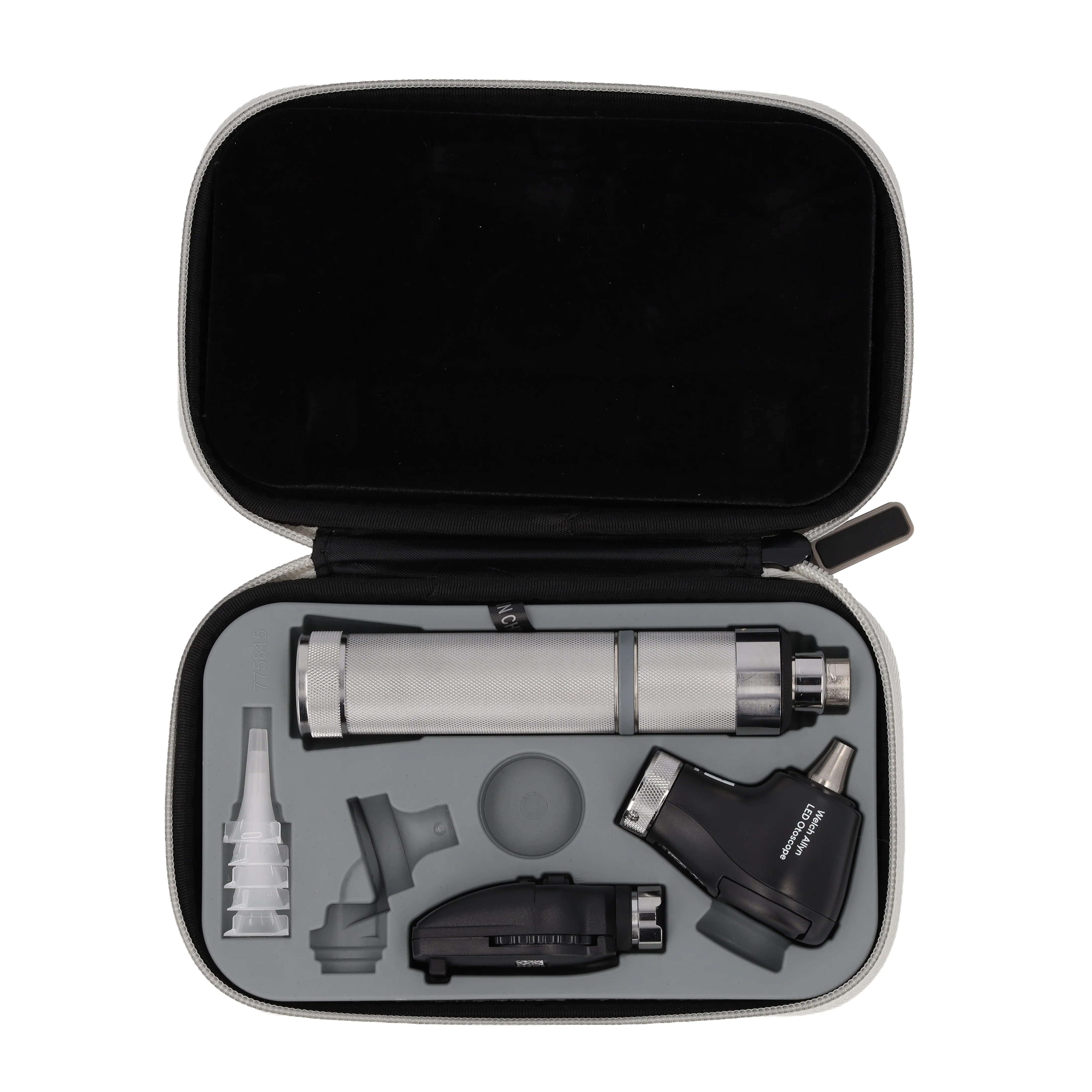 Welch Allyn 3.5V Diagnostic Set - Coaxial LED Ophthalmoscope, Basic LED Otoscope, Alkaline C-Cell Battery Handle and Hard Case - Image 14