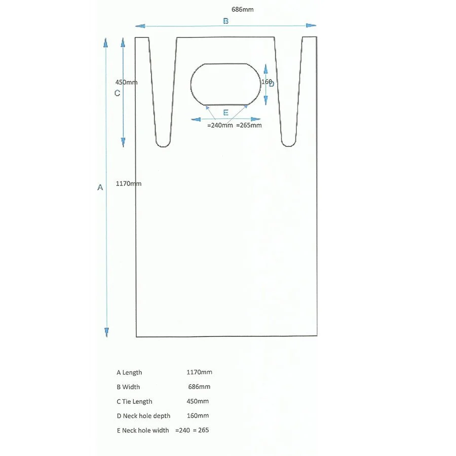 White Plastic Aprons - Roll of 100 - 686mm x 1170mm - 16 micron - Image 2