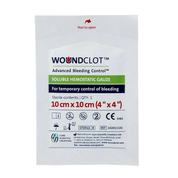 WoundClot™ Haemostatic Trauma Gauze – 10cm x 10cm
