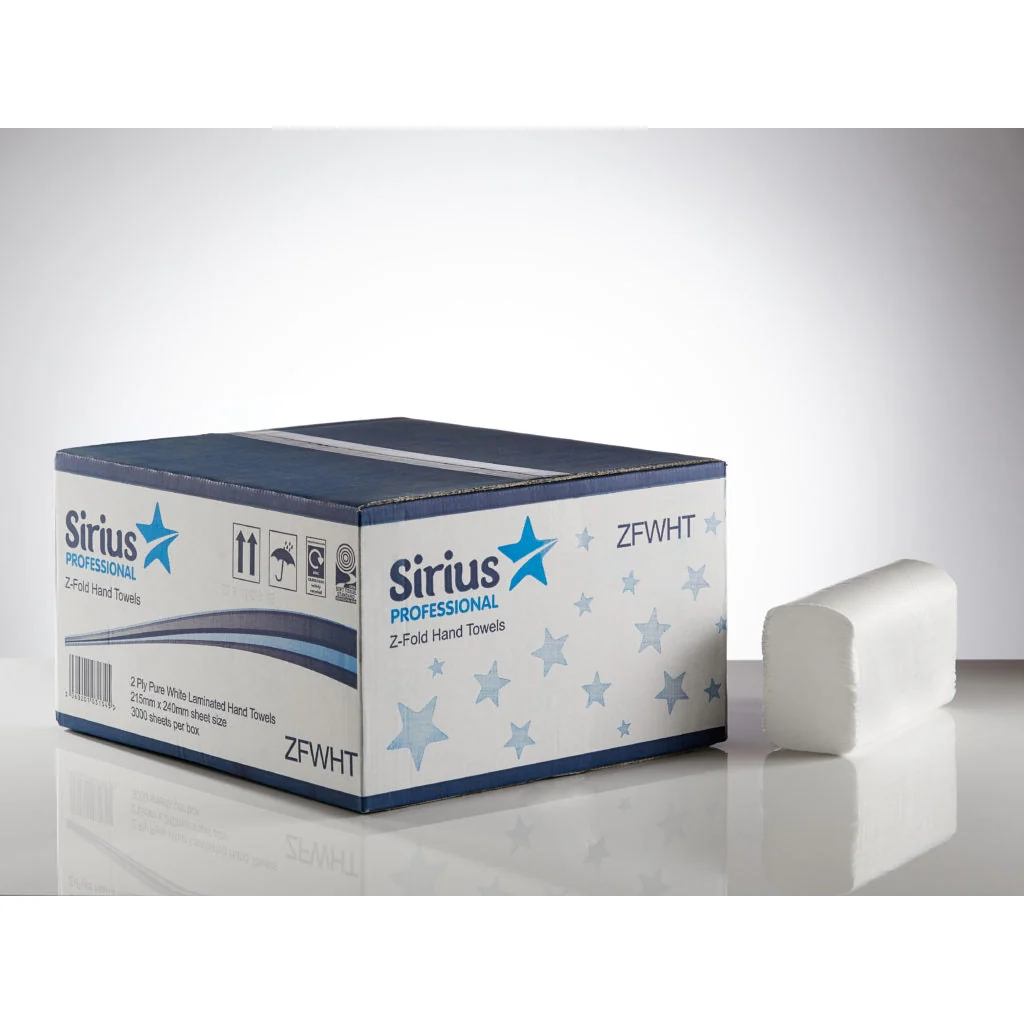 Z-Fold White Hand Towel - Case Of 3000 - 220mmx240mm