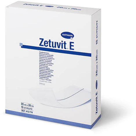 Zetuvit E Non-Sterile Absorbent Dressing Pads - 20cm x 20cm Pack of 15